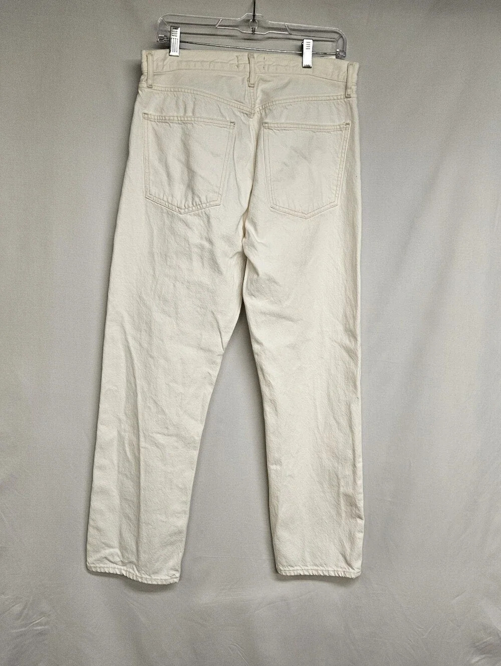 Agolde Jeans Women’s Size 30 Button  Fly Straight High Rise White Denim Jeans